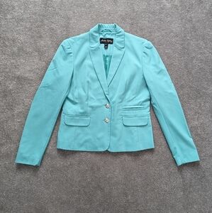 Sandra Angelozzi green suit jacket blazer women's size 38